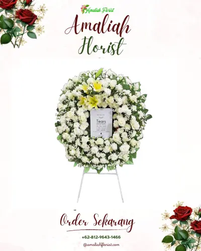 Krans Bunga Duka Cita di Rejo Sari